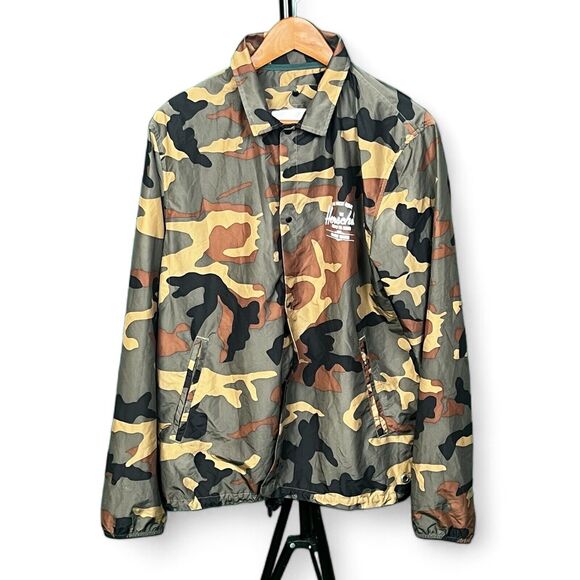 Herschel Supply Co Jacket Mens Medium Full Zip Camo Windbreaker - Size M - Picture 1 of 3